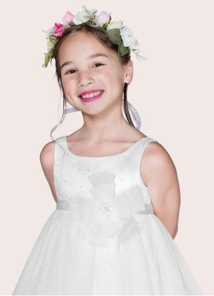 Bestcoc Lupine Flower Girl Dress