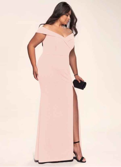 Blush Mark My Valentine Pink Stretch Crepe Maxi Dress