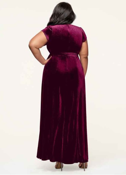 Blush Mark Dreaming Of You Cabernet Velvet Maxi Dress