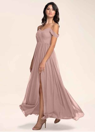 Blush Mark Philosophy Of Love Dusty Rose Chiffon Maxi Dress