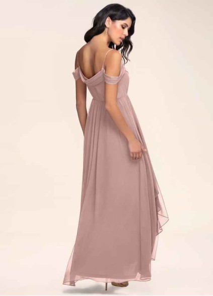 Blush Mark Philosophy Of Love Dusty Rose Chiffon Maxi Dress