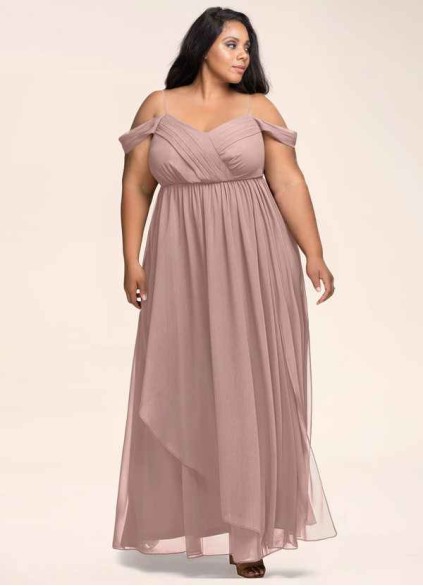 Blush Mark Philosophy Of Love Dusty Rose Chiffon Maxi Dress