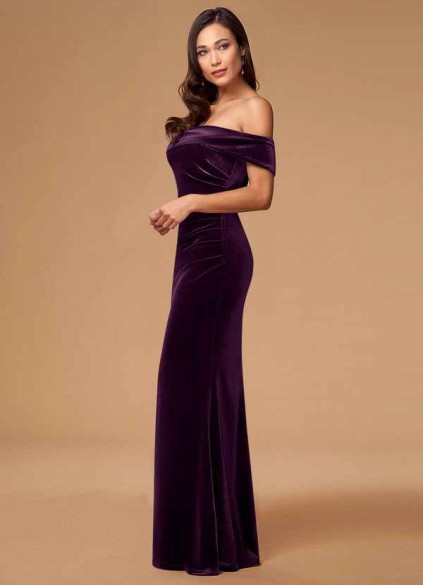 Blush Mark Sweet Thing Purple Velvet Maxi Dress