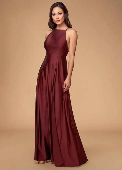 Blush Mark City Of Light Cabernet Maxi Dress