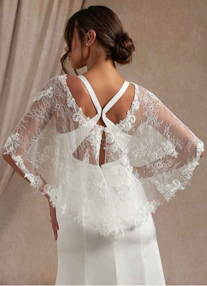 Bestcoc Hodesh Lace Tulle Wrap