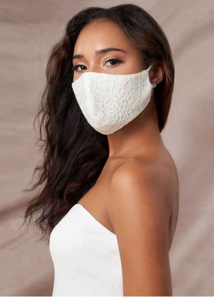 Bestcoc Non-Medical Ivory Lace Reusable Face Mask