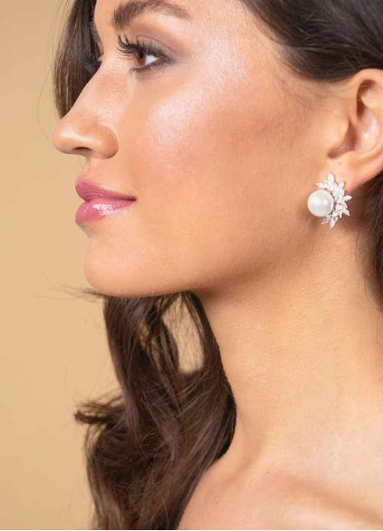 Elle Crystal and Pearl Statement Earrings