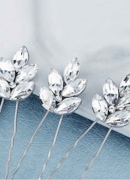 Dewdrop Crystal Hairpin Set