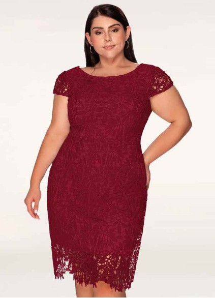 Blush Mark Heavenly Kiss Burgundy Lace Bodycon Short Dress