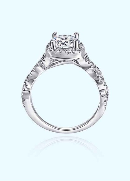 Swirling Hearts CZ Ring