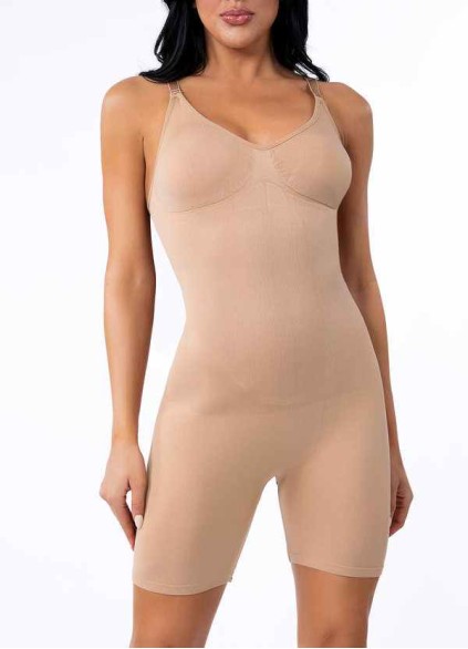 Knee Length Tummy Control Bodysuit Shaper