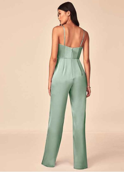 Bestcoc Elizabella Stretch Satin Jumpsuit