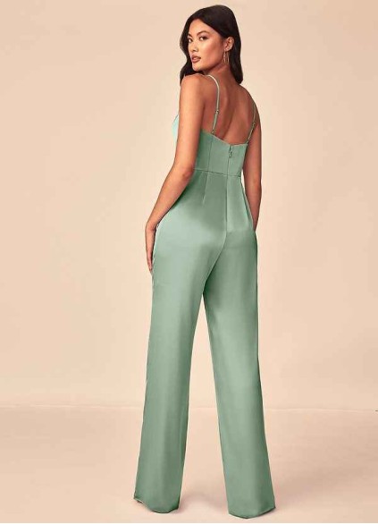 Bestcoc Elizabella Stretch Satin Jumpsuit