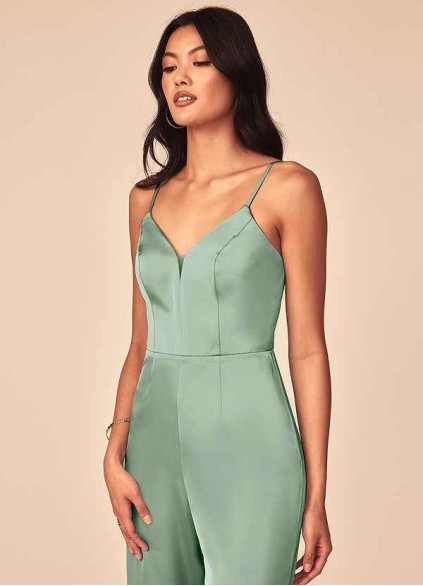 Bestcoc Elizabella Stretch Satin Jumpsuit