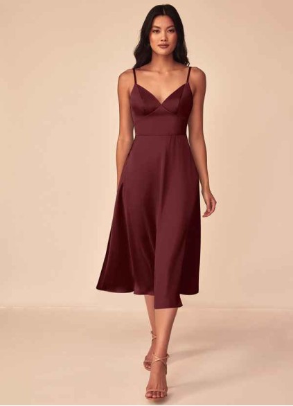 Bestcoc Dottie Stretch Satin Dress