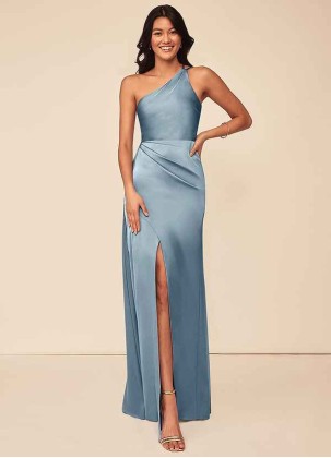 Bestcoc Maron Stretch Satin Dress