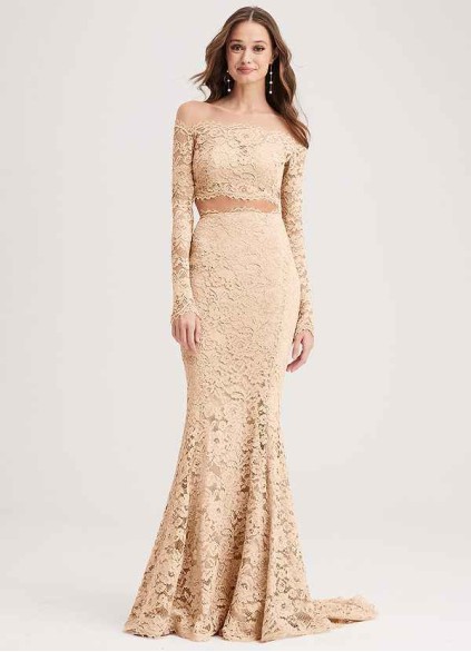 PT101 5 Bestcoc Signature Lace Fit-and-flare Skirt