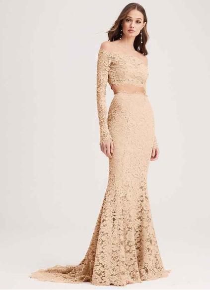 PT101 5 Bestcoc Signature Lace Fit-and-flare Skirt