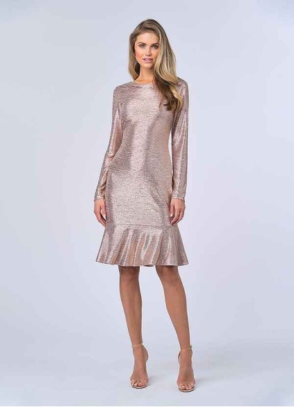 UpStudio Metallic Foiled Shift Dress