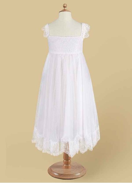 Bestcoc Guava Flower Girl Dress