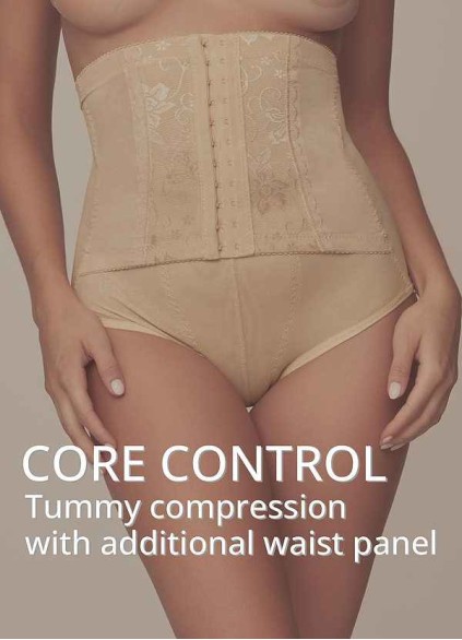 High Waisted Compressing Corset Tummy Shaper Briefs