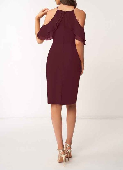 AZ Occasions So Lovely Chiffon Midi Dress