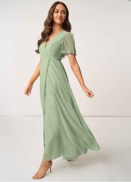 AZ Occasions Effortless Beauty Chiffon Maxi Dress