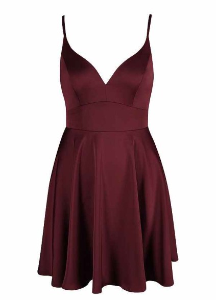 AZ Occasions Mini Stretch Satin Dress