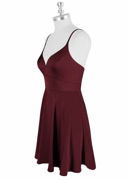 AZ Occasions Mini Stretch Satin Dress