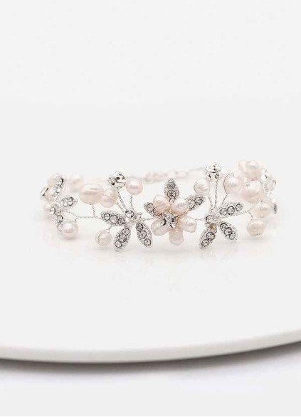 Spring Pearl Cluster Bracelet