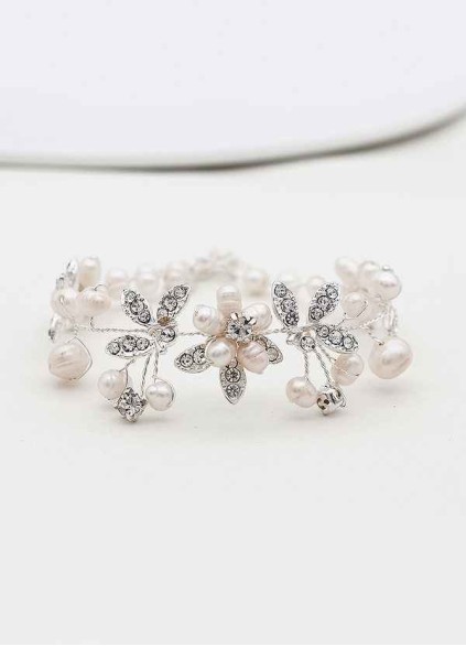 Spring Pearl Cluster Bracelet