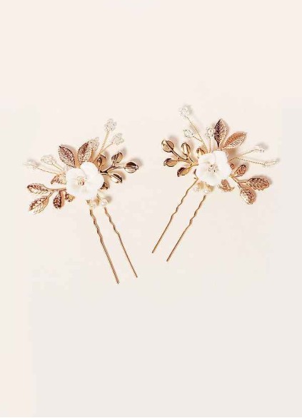 Gold Floral Hairpin Set