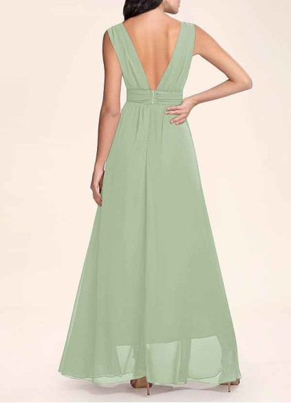 AZ Occasions Dancing Queen Dusty Sage Chiffon Maxi Dress