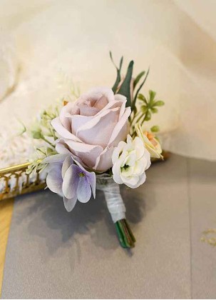 Lilac Rose Boutonniere