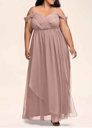 AZ Occasions Philosophy Of Love Dusty Rose Chiffon Maxi Dress