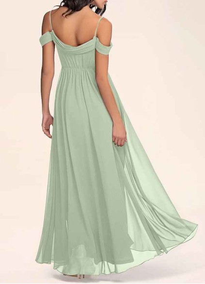 AZ Occasions Philosophy Of Love Dusty Sage Chiffon Maxi Dress