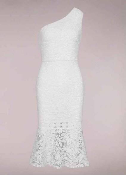 AZ Occasions Every Season Ivory Lace Midi Dress