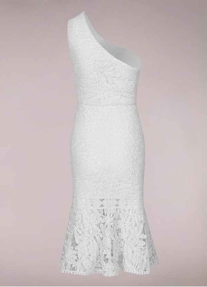 AZ Occasions Every Season Ivory Lace Midi Dress