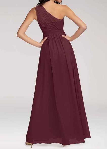 AZ Occasions Magical Day Cabernet Chiffon Maxi Dress