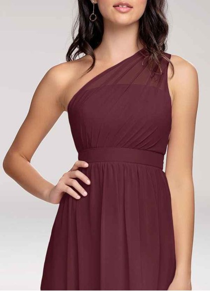 AZ Occasions Magical Day Cabernet Chiffon Maxi Dress